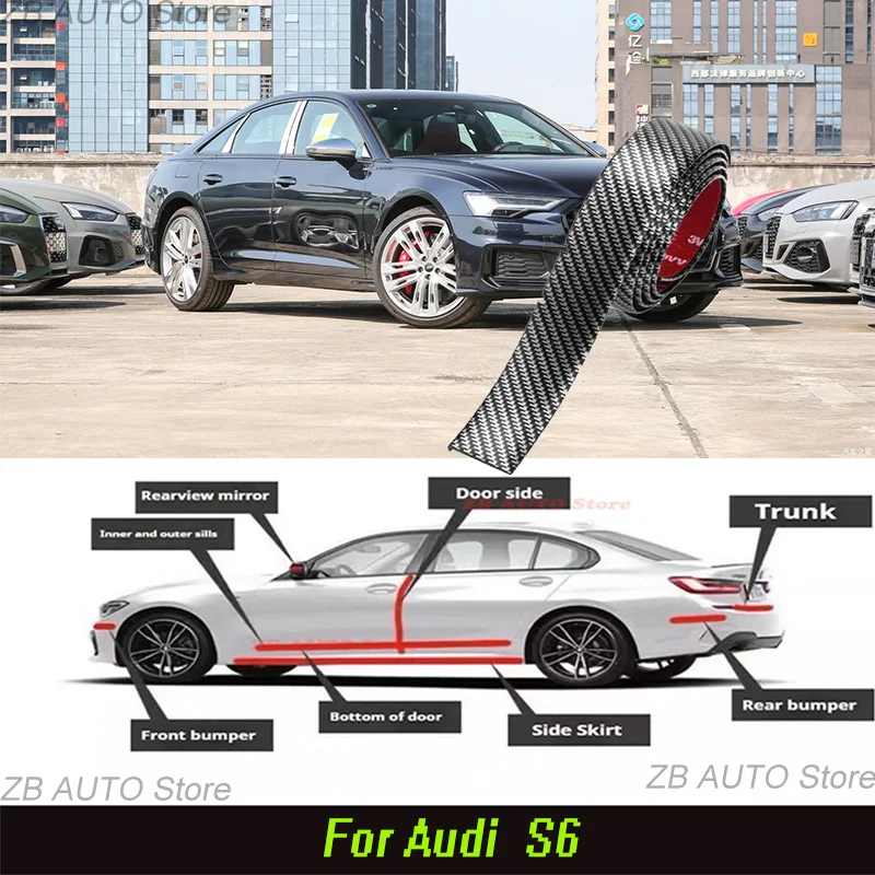 For Audi S6 Strong adhesive bumper strip, front and rear lip side skirts, collision and scratch resistant, suitable
For Audi S6 Strong adhesive bumper strip, front and rear lip side skirts, collision and scratch resistant, suitable