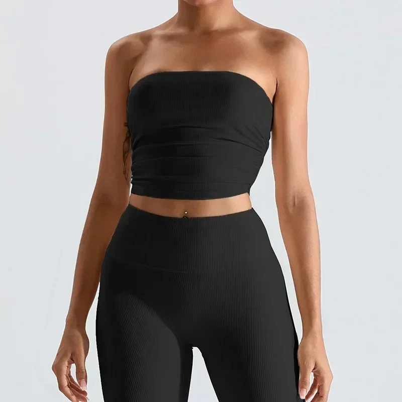 Wrap Yoga Wear Tops Women's Threaded Pleated Solid Color Leaded Quick Dry Slimming Sports Underwear Gym Running Fitness Clothing
Wrap Yoga Wear Tops Women's Threaded Pleated Solid Color Leaded Quick Dry Slimming Sports Underwear Gym Running Fitness Clothing