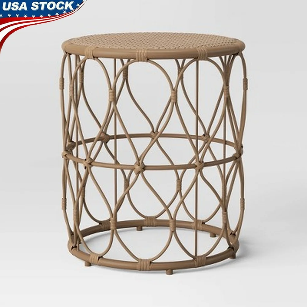 Round Patio Accent Table Outdoor Furniture Wicker Metal Frame Weather Resistant Versatile Use Drinks Snacks Decorative Items
Round Patio Accent Table Outdoor Furniture Wicker Metal Frame Weather Resistant Versatile Use Drinks Snacks Decorative Items