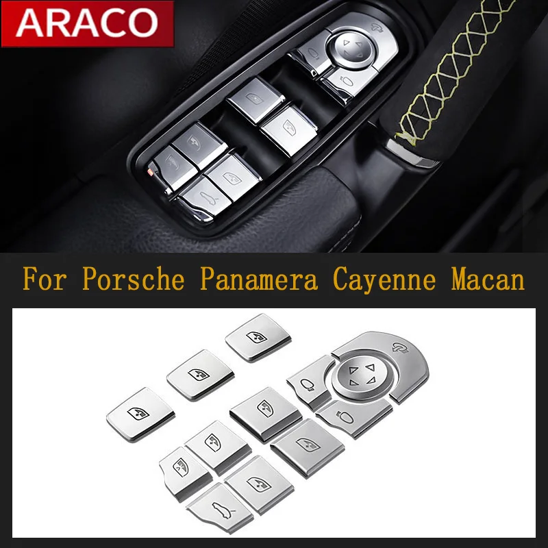 For Porsche Panamera Cayenne Macan accessory Car Window Lifter Buttons sequins decoration trim Chrome Cover 3D Stickers
For Porsche Panamera Cayenne Macan accessory Car Window Lifter Buttons sequins decoration trim Chrome Cover 3D Stickers