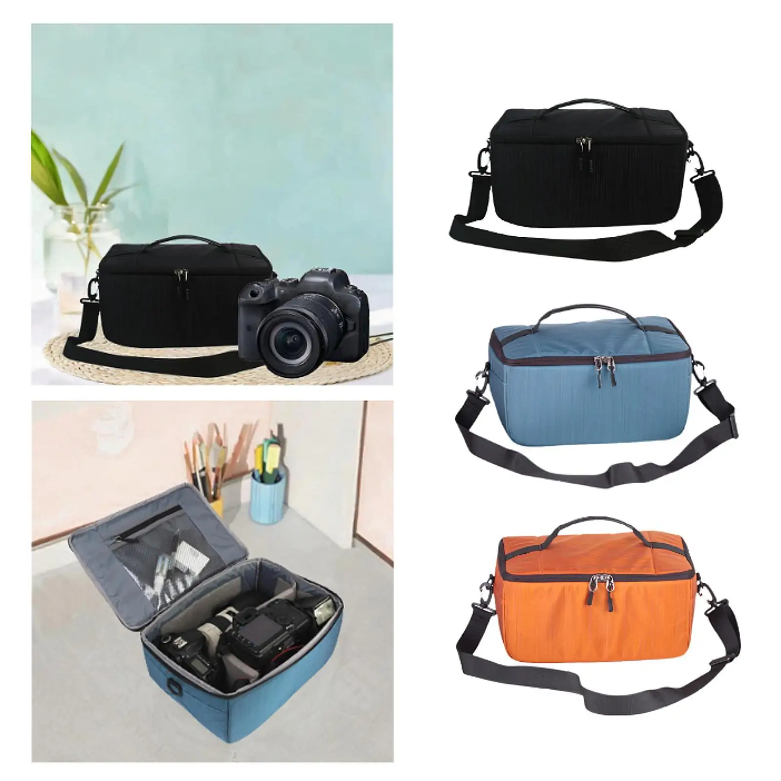 Camera Carry Case Crossbody Bag Adjustable Dividers Large Capacity Wearproof Padded Camera Storage Bag for Camera Accessories
Camera Carry Case Crossbody Bag Adjustable Dividers Large Capacity Wearproof Padded Camera Storage Bag for Camera Accessories
