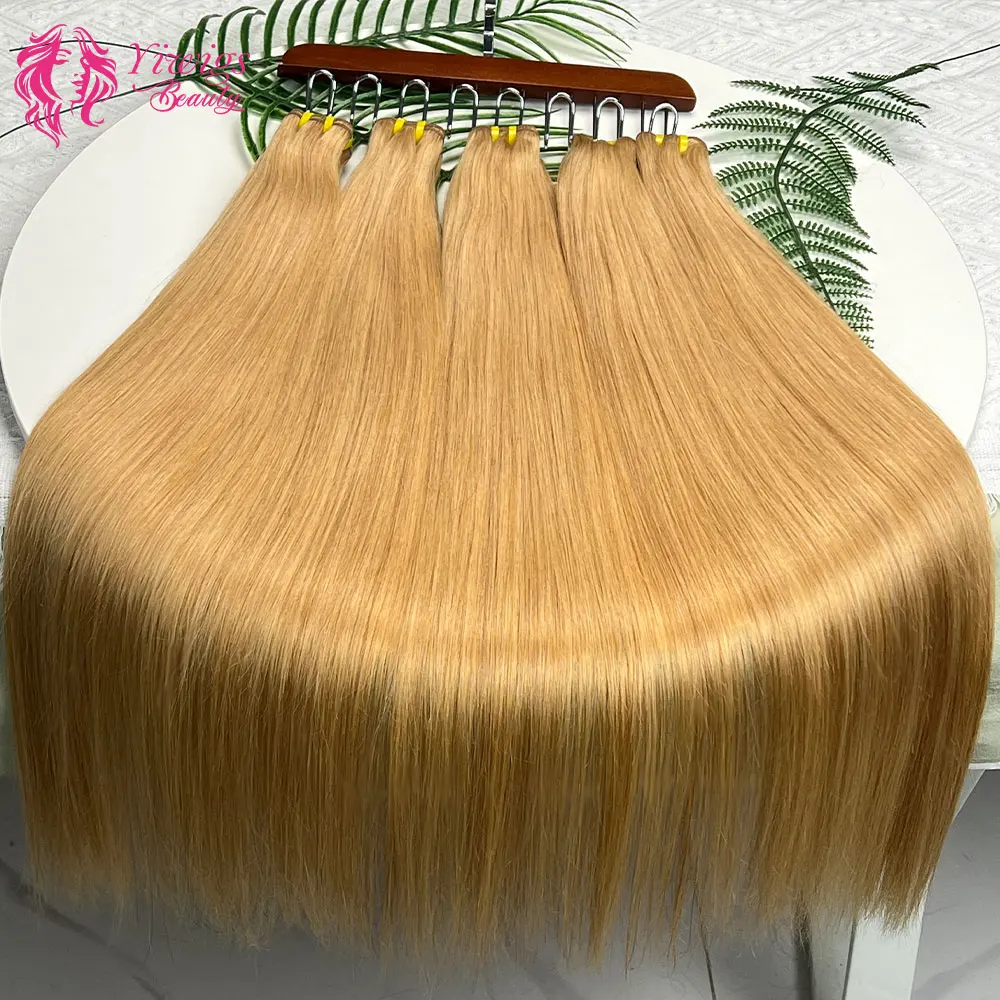 # 27 прядей натуральных прямых волос цвета медового блонда, 1/3/4 шт., 16-30 дюймов, 100 г/прядь, необработанные натуральные волосы для наращивания, золотистые волосы
# 27 прядей натуральных прямых волос цвета медового блонда, 1/3/4 шт., 16-30 дюймов, 100 г/прядь, необработанные натуральные волосы для наращивания, золотистые волосы