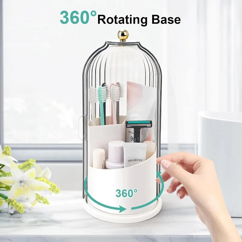 2pcs/set Clear Storage Box Makeup Brush Holder Acrylic 360° Rotating Bathroom Toothbrush And Shaver Organizer
2pcs/set Clear Storage Box Makeup Brush Holder Acrylic 360° Rotating Bathroom Toothbrush And Shaver Organizer