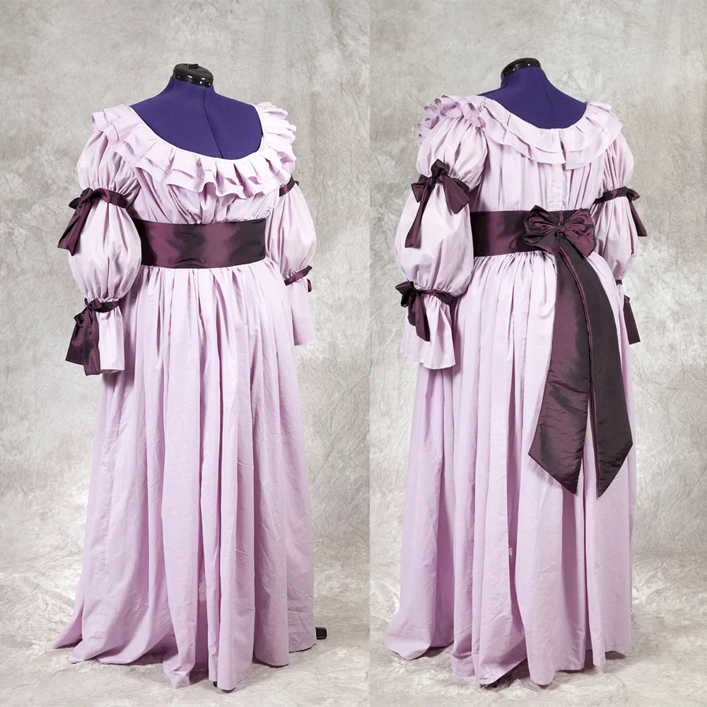 1780s Queen Robe Walking Dress Georgian Victorian Royal Court Rococo High Waistline Tea Party Gown Civil War Afternoon Costume
1780s Queen Robe Walking Dress Georgian Victorian Royal Court Rococo High Waistline Tea Party Gown Civil War Afternoon Costume