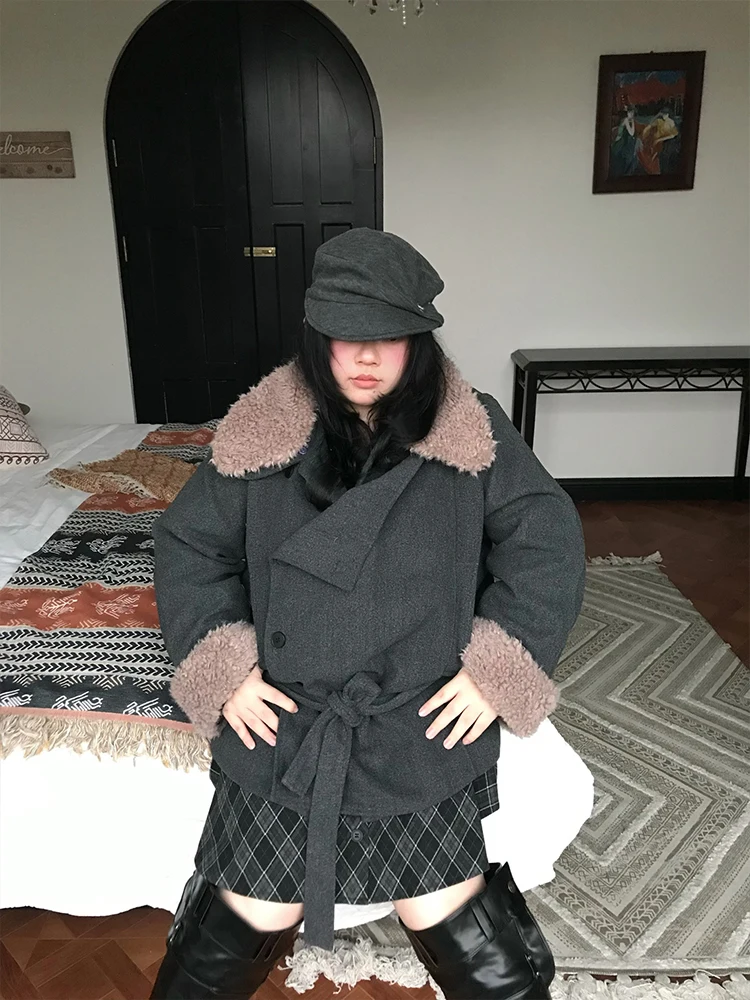 Пальто Onism больших размеров с пушистой отделкой на талии, шерстяное, в корейском стиле, с длинными рукавами, теплое, толстое, зимнее, для женщин, повседневное, для путешествий
Пальто Onism больших размеров с пушистой отделкой на талии, шерстяное, в корейском стиле, с длинными рукавами, теплое, толстое, зимнее, для женщин, повседневное, для путешествий