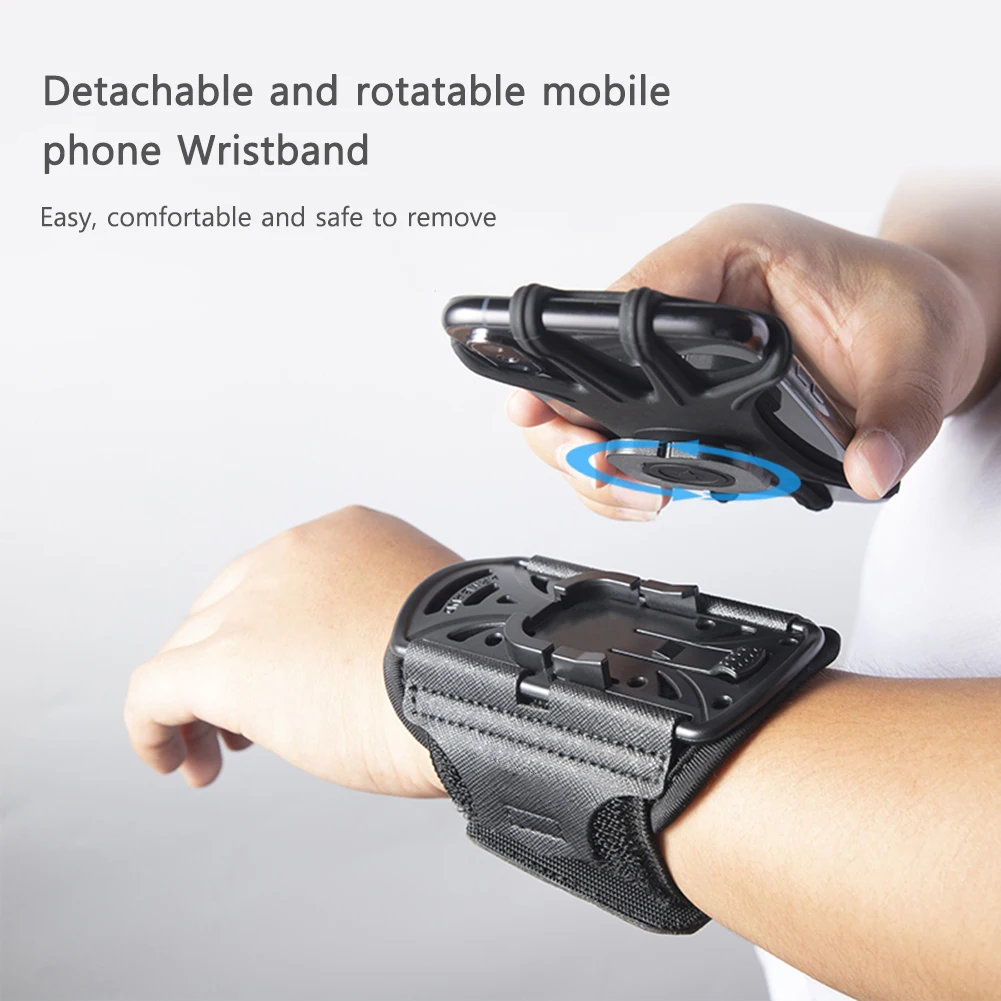 360 Degree Rotation Mobile Phone Holder Wearable Wristband Phone Case Adjustable Phone Wrist Bag Removable for Running Cycling
360 Degree Rotation Mobile Phone Holder Wearable Wristband Phone Case Adjustable Phone Wrist Bag Removable for Running Cycling