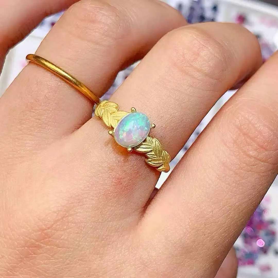 High Quality Natural Real Opal Ring 925 Sterling Silver Delicate Women Wedding ring Fine Jewelry
High Quality Natural Real Opal Ring 925 Sterling Silver Delicate Women Wedding ring Fine Jewelry