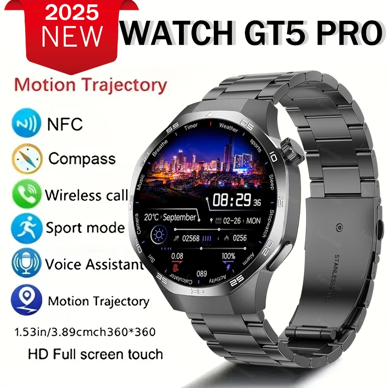 For Huawei WATCH GT5pro 2025 new men's watch Bluetooth call AI voice 100+ sports mode ip68 waterproof heart rate monitoring NFC
For Huawei WATCH GT5pro 2025 new men's watch Bluetooth call AI voice 100+ sports mode ip68 waterproof heart rate monitoring NFC