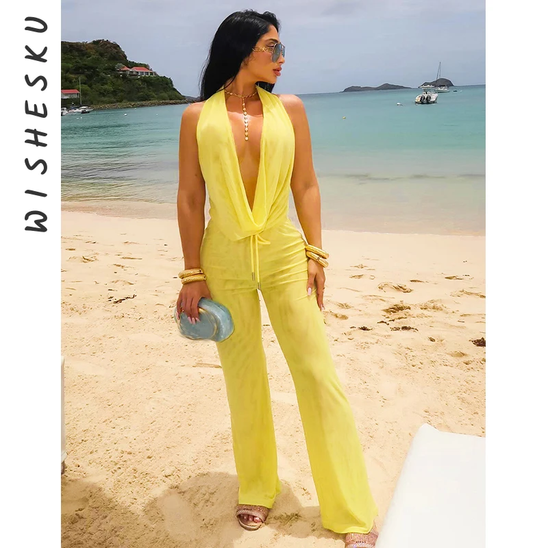 Sexy Ruched Patchwork 2 Pieces Set for Woman Solid Deep V Neck Backless Crop Top + Flare Pants Outfit Female Streetwear
Sexy Ruched Patchwork 2 Pieces Set for Woman Solid Deep V Neck Backless Crop Top + Flare Pants Outfit Female Streetwear