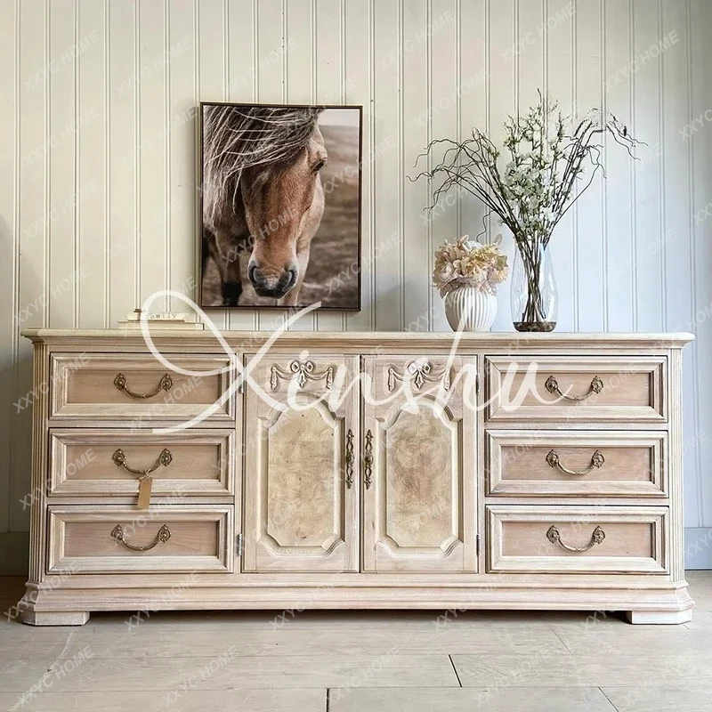 C TV Cabinet Villa Living Room Storage Retro Solid Wood Storage Integrated Cabinet Household Dining Side Cabine
C TV Cabinet Villa Living Room Storage Retro Solid Wood Storage Integrated Cabinet Household Dining Side Cabine