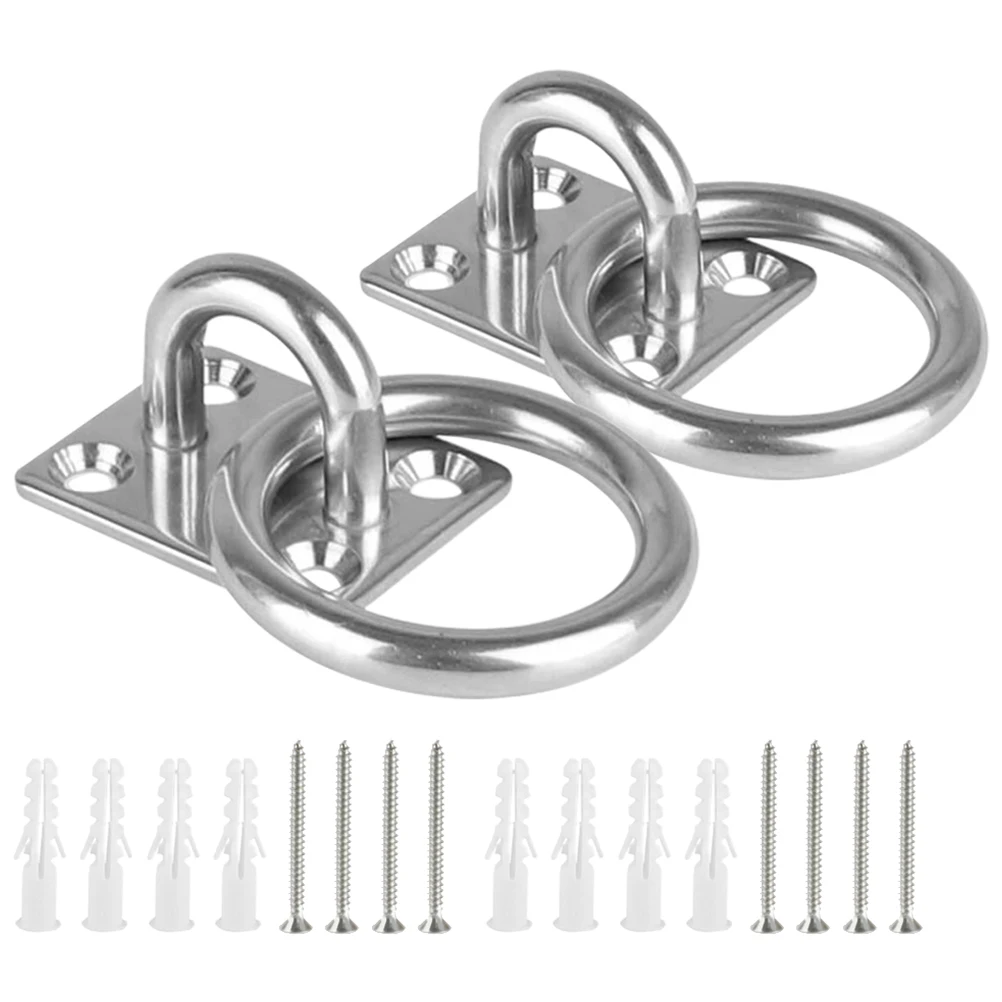 2pcs Stainless Steel Ceiling Hooks Heavy Duty Anchor Plates Hammock Hanging Sunshade Sail Fixing Concrete Wall Mounts Pad Eye
2pcs Stainless Steel Ceiling Hooks Heavy Duty Anchor Plates Hammock Hanging Sunshade Sail Fixing Concrete Wall Mounts Pad Eye