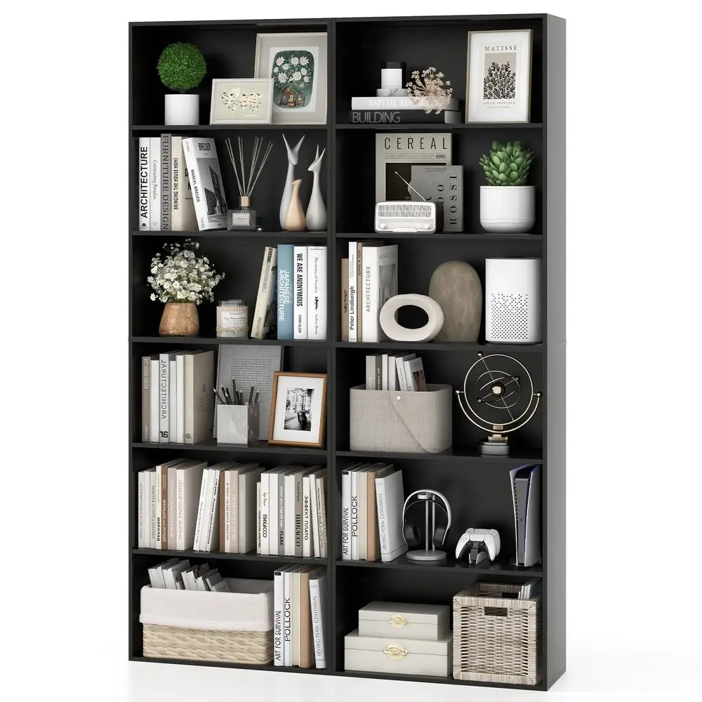 6Tier Bookcases Set of 2, 70 Tall Wooden Bookshelf, Freestanding Storage Organizer w Open Shelves, AntiTipping Kits, Modern Flo
6Tier Bookcases Set of 2, 70 Tall Wooden Bookshelf, Freestanding Storage Organizer w Open Shelves, AntiTipping Kits, Modern Flo