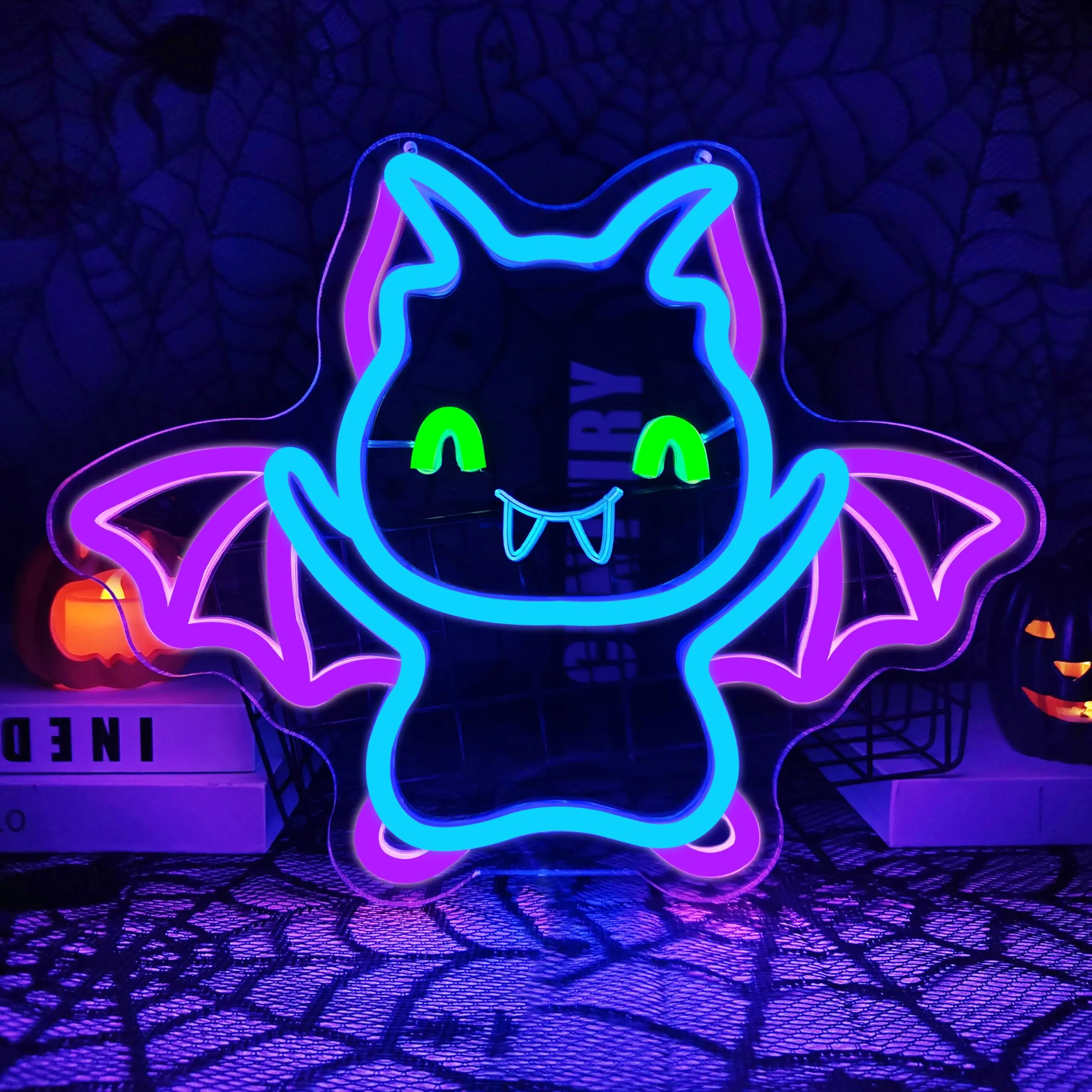Halloween Bat Neon Sign USB Powered LED Lights Hanging Haunted House Room Decor for Man Cave Batt Lamp Gothic Gifts
Halloween Bat Neon Sign USB Powered LED Lights Hanging Haunted House Room Decor for Man Cave Batt Lamp Gothic Gifts
