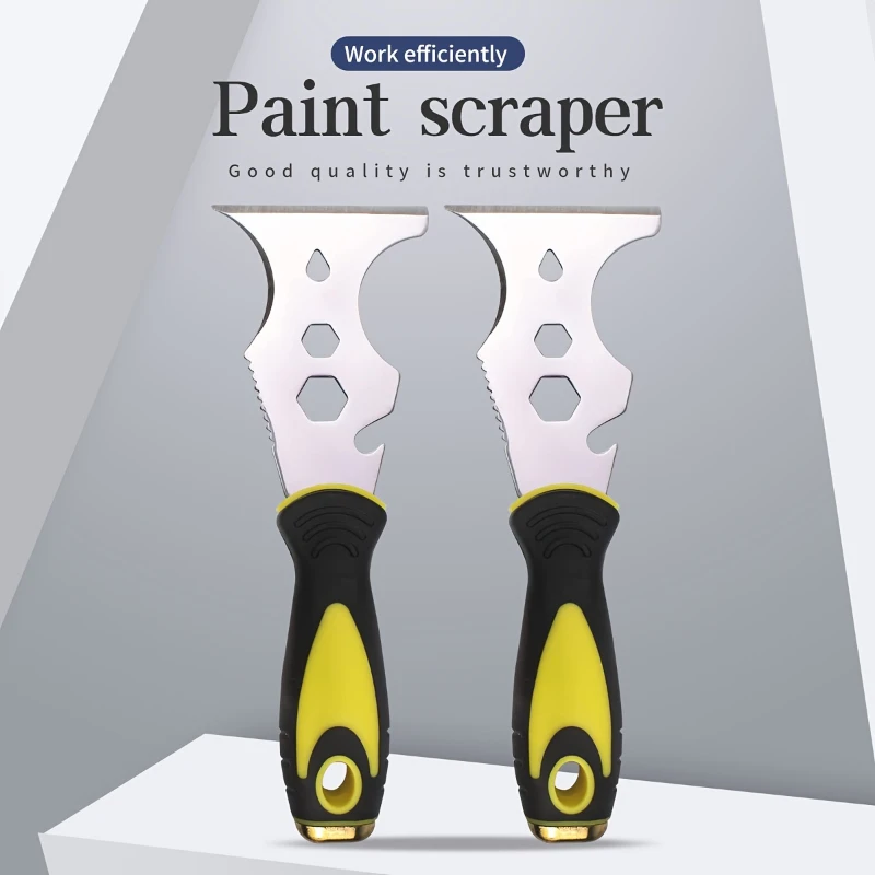 15-in-1 Paint Scraper Set Stainless steel cement shovel with Hammer Head Soft Grip Handle for Wood Wallpaper Grout Multi-Tool
15-in-1 Paint Scraper Set Stainless steel cement shovel with Hammer Head Soft Grip Handle for Wood Wallpaper Grout Multi-Tool