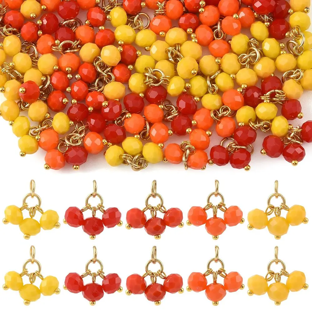 50pcs Multicolor Cherry Glass Charms Faceted Rondelle Charm Fruit Bead Decor w/ Open Jump Ring for Jewelry Bracelet Making
50pcs Multicolor Cherry Glass Charms Faceted Rondelle Charm Fruit Bead Decor w/ Open Jump Ring for Jewelry Bracelet Making