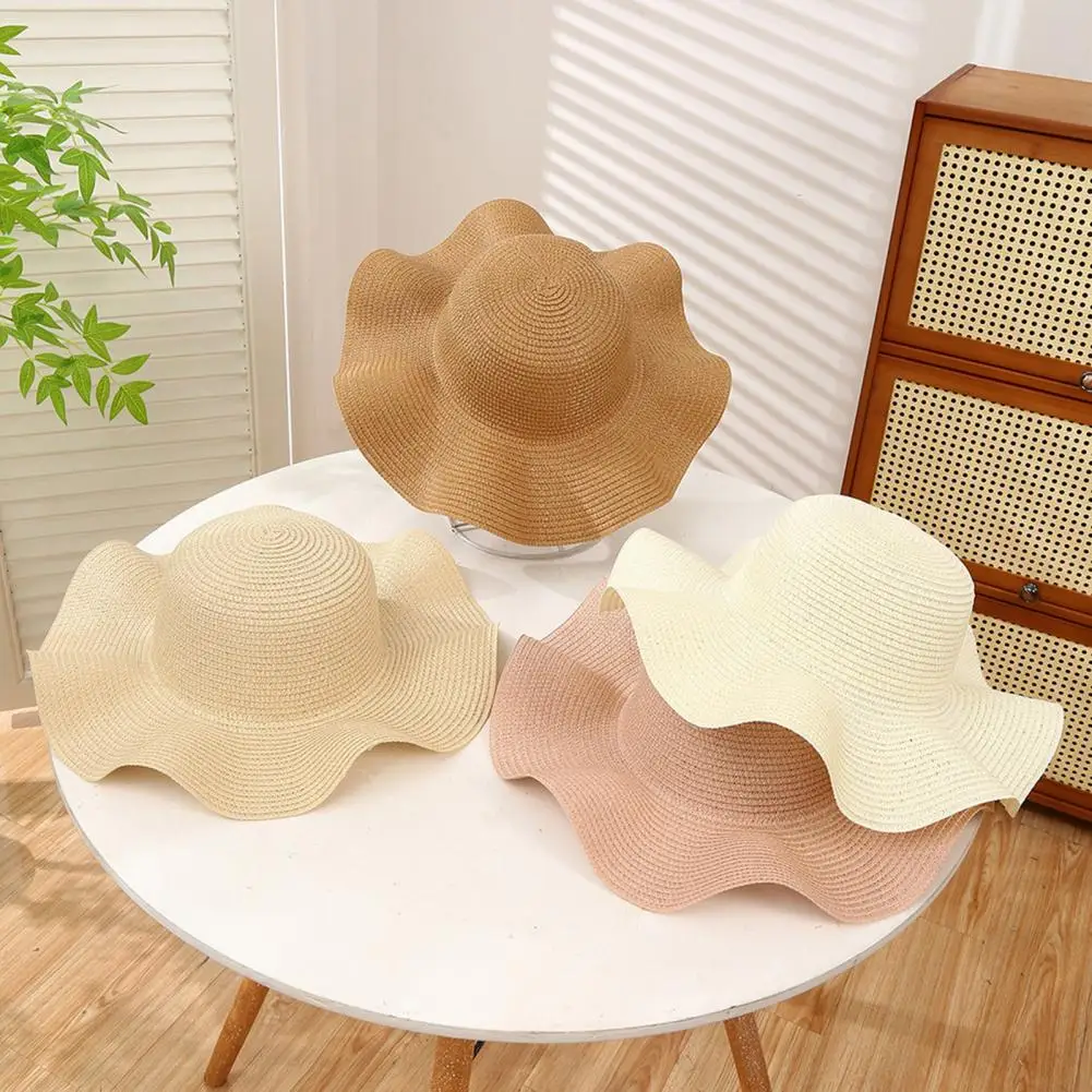 Women Straw Hat Wide Brim Breathable Quick-Drying Sun Hat Solid Color Sun Protection Cap Outdoor Beach Hat
Women Straw Hat Wide Brim Breathable Quick-Drying Sun Hat Solid Color Sun Protection Cap Outdoor Beach Hat