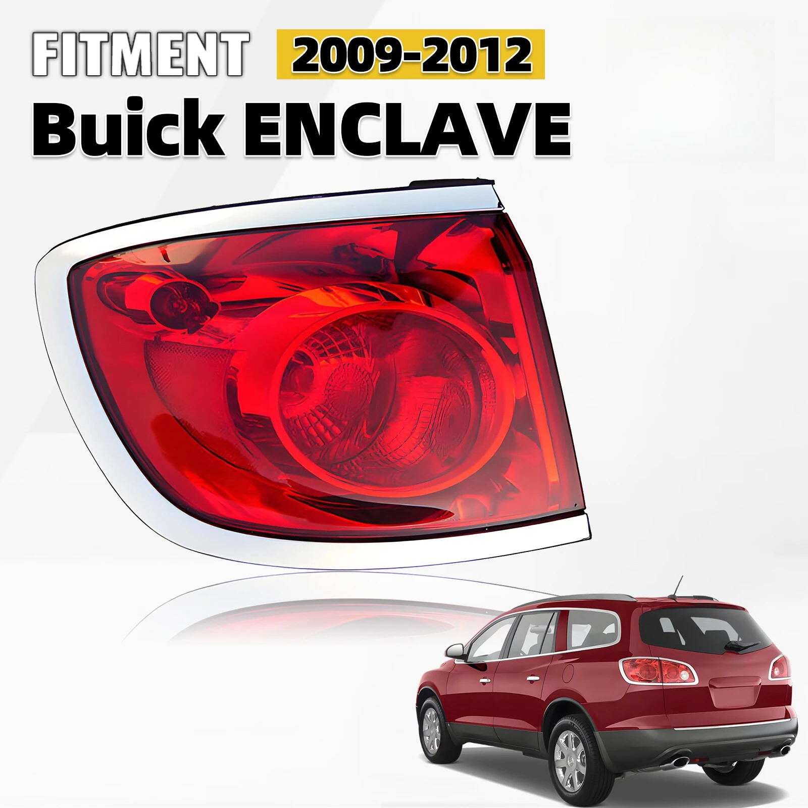 For 2008-2012 Buick Enclave Halogen Tail Light w/Bulb Dirver Side Outer 25954941
For 2008-2012 Buick Enclave Halogen Tail Light w/Bulb Dirver Side Outer 25954941