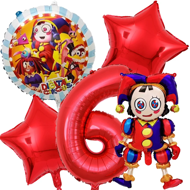5pcs The Amazing Digital Circus Birthday Balloon Set for Boys Girls Anime Cartoon Cute Number 1-9 Balloons Baby Shower Balloon
5pcs The Amazing Digital Circus Birthday Balloon Set for Boys Girls Anime Cartoon Cute Number 1-9 Balloons Baby Shower Balloon