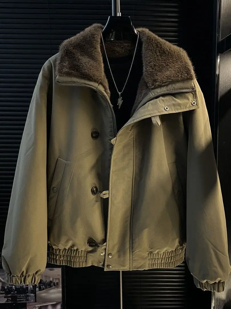 Winter Thiened Cotton Jaet Casual Warm Sli Versatile Cool High-End Trendy Men's Coat Polyester Fiber 50% Cotton 50%
Winter Thiened Cotton Jaet Casual Warm Sli Versatile Cool High-End Trendy Men's Coat Polyester Fiber 50% Cotton 50%