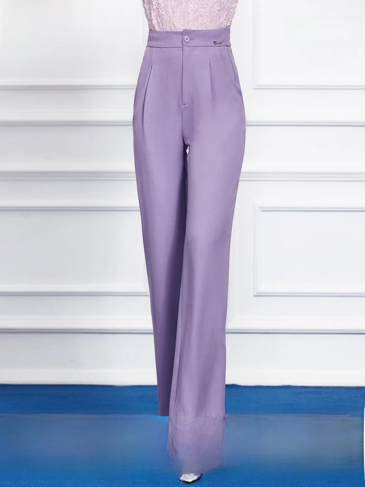 Phantom Purple Wide Leg Suit Pants Women's Summer Drape High Waist Slim Straight Loose Long Trousers Casual Professional Pants
Phantom Purple Wide Leg Suit Pants Women's Summer Drape High Waist Slim Straight Loose Long Trousers Casual Professional Pants
