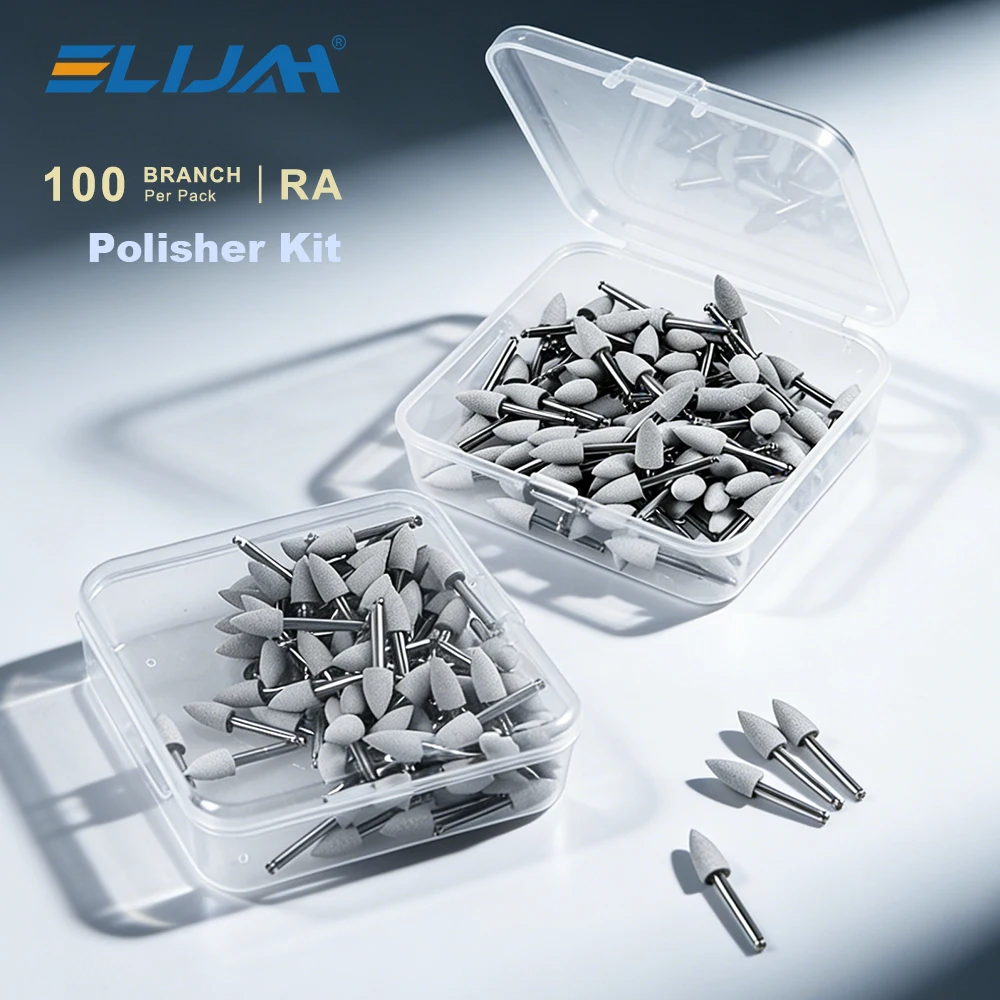100Pcs Dental Polishing Kit Silicone Abrasive Heads Stainless Steel Handle RA 2.35mm for Dental Lab&Clinic Autoclavable 135℃
100Pcs Dental Polishing Kit Silicone Abrasive Heads Stainless Steel Handle RA 2.35mm for Dental Lab&Clinic Autoclavable 135℃
