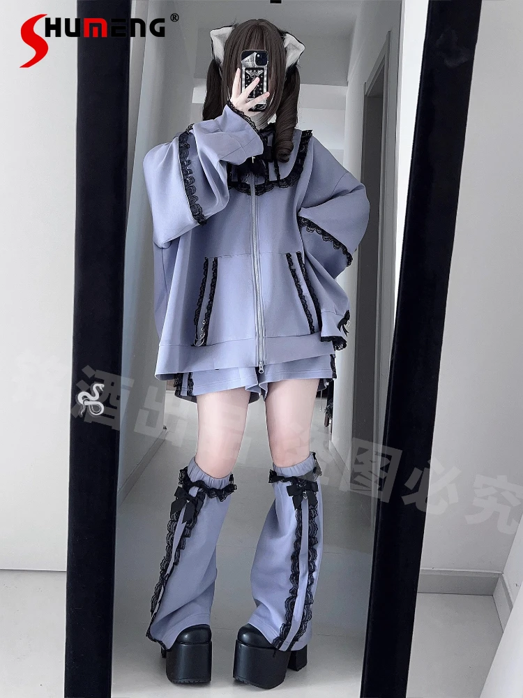 Subculture Y2K, милый крутой модный комплект с шортами, спортивная одежда, весенне-осенний студенческий свободный свитшот на молнии с капюшоном, куртка, брюки, комплект ног
Subculture Y2K, милый крутой модный комплект с шортами, спортивная одежда, весенне-осенний студенческий свободный свитшот на молнии с капюшоном, куртка, брюки, комплект ног