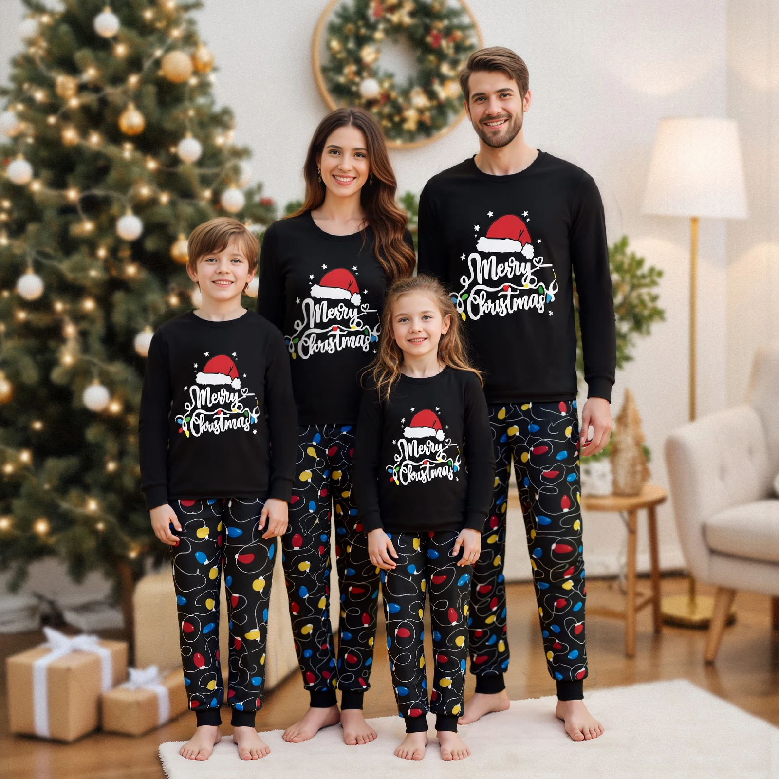 2024 пары, рождественские одинаковые пижамные комплекты для всей семьи, рубашка с длинными рукавами и штаны для мамы и ребенка, клетчатая одежда, рождественские пижамы
2024 пары, рождественские одинаковые пижамные комплекты для всей семьи, рубашка с длинными рукавами и штаны для мамы и ребенка, клетчатая одежда, рождественские пижамы