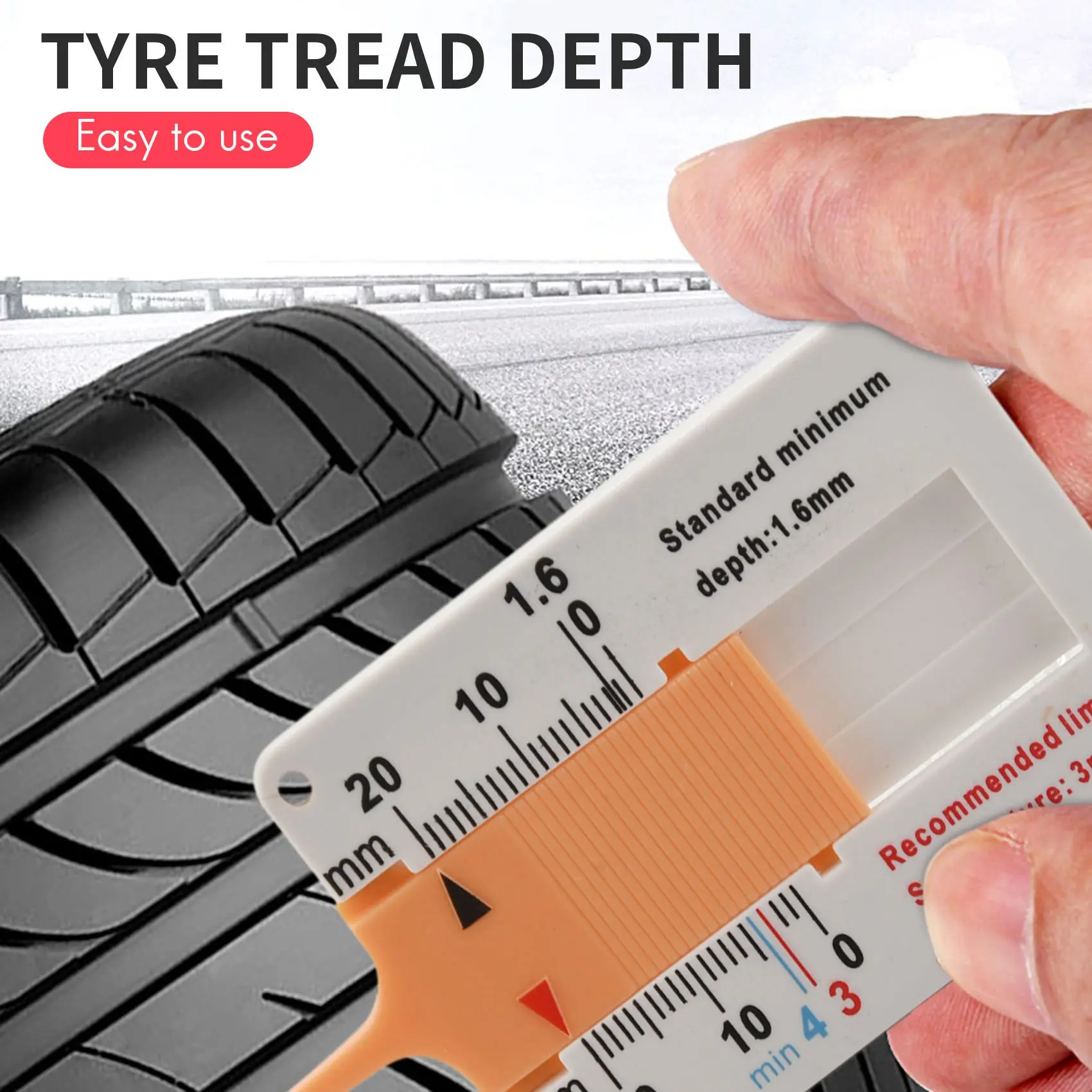 Настоятельно рекомендуемый измеритель глубины протектора шин, автомобиль, мотоцикл, прицеп, фургон, колесо
Настоятельно рекомендуемый измеритель глубины протектора шин, автомобиль, мотоцикл, прицеп, фургон, колесо