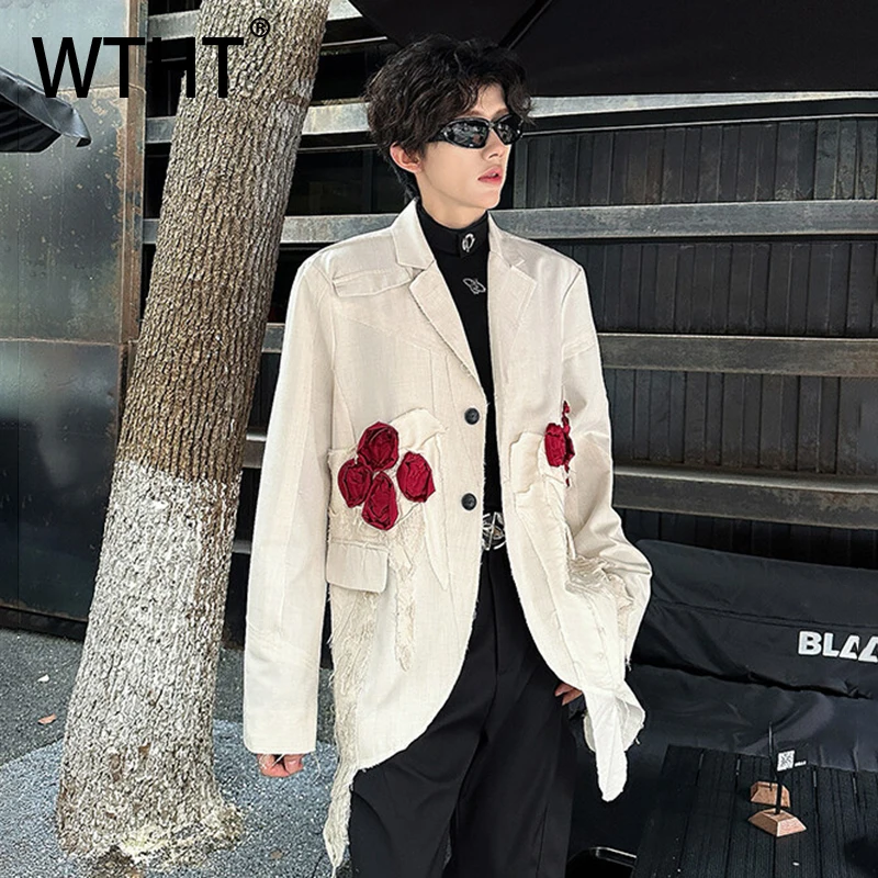 WTHT Fashion Men's Spliced 3D Flower Contrast Color Blazer Coats Trendy 2025 Summer Double Buckle Lapel Jackets Male 2A01001
WTHT Fashion Men's Spliced 3D Flower Contrast Color Blazer Coats Trendy 2025 Summer Double Buckle Lapel Jackets Male 2A01001