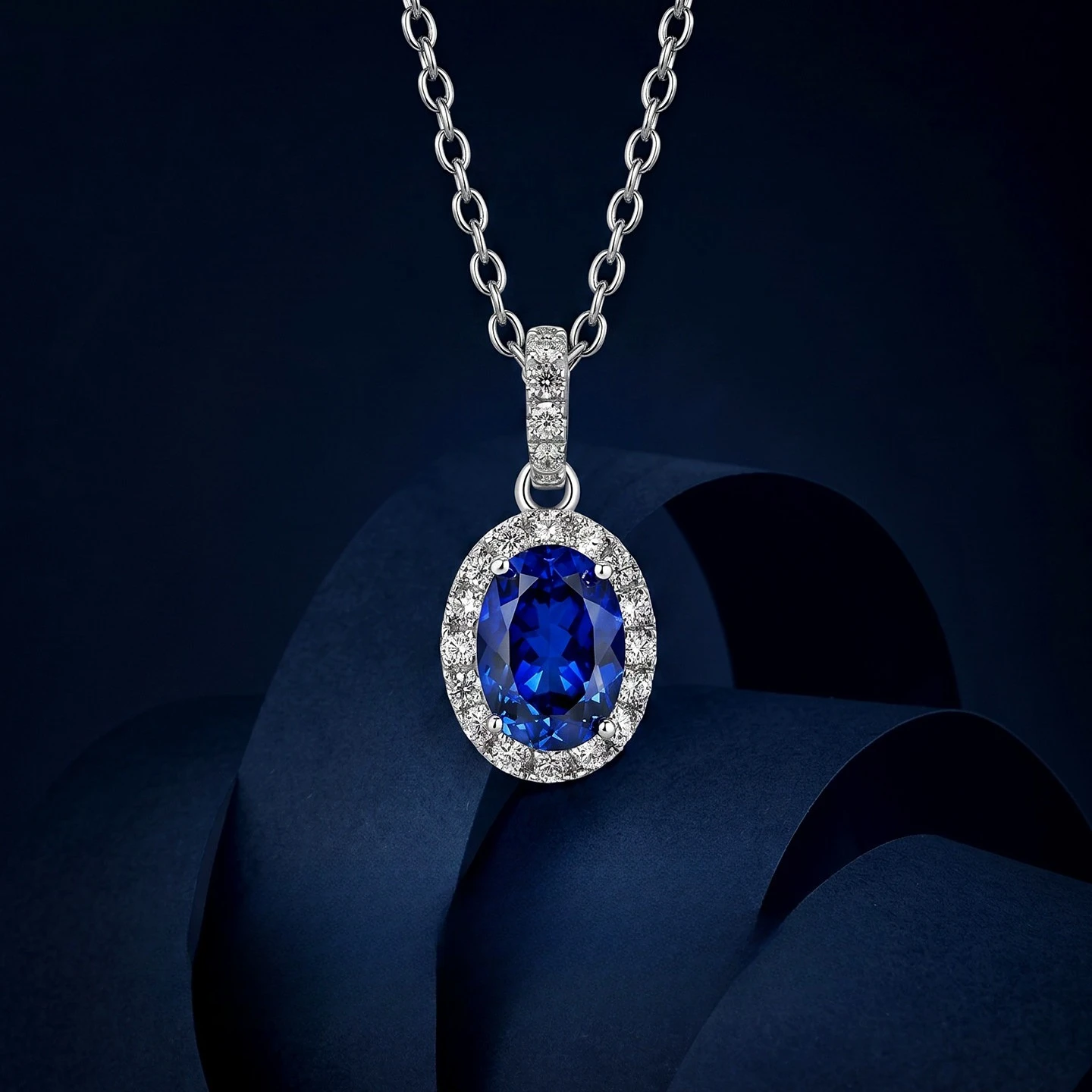 New Cultivation Royal Sapphire 925 Pure Silver Pendant Women's Clavicle Necklace 1 Carat Wedding Jewelry
New Cultivation Royal Sapphire 925 Pure Silver Pendant Women's Clavicle Necklace 1 Carat Wedding Jewelry