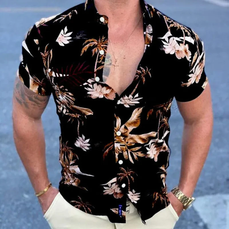 Summer New Mens Ethnic Style Shirts Fashion Button Up Short Sleeve Shirt Trendyol Men Vintage Hawaii Shirt Blouses Ropa Hombre
Summer New Mens Ethnic Style Shirts Fashion Button Up Short Sleeve Shirt Trendyol Men Vintage Hawaii Shirt Blouses Ropa Hombre