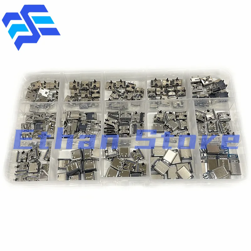 150Pcs USB 3.1Type c Male Female Connectors Jack 5A High Current Male Plug Electric Terminals Welding DIY Data Cable PCB Set Kit
150Pcs USB 3.1Type c Male Female Connectors Jack 5A High Current Male Plug Electric Terminals Welding DIY Data Cable PCB Set Kit