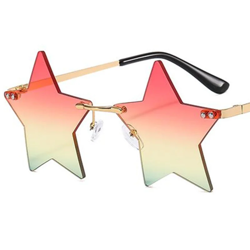 Funny Sunglasses Rimless Sun Glasses Pentagram Goggles Anti-UV Spectacles Gradient Color Lens Eyeglasses Masquerade Ornamental
Funny Sunglasses Rimless Sun Glasses Pentagram Goggles Anti-UV Spectacles Gradient Color Lens Eyeglasses Masquerade Ornamental