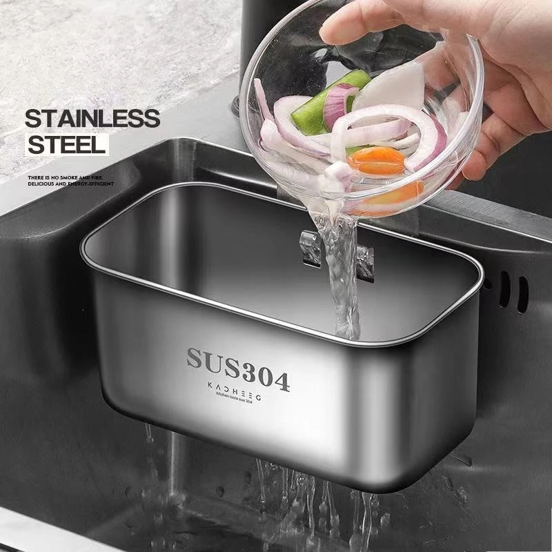 304Stainless Steel Sink Drainer Basket Square Food Waste Strainer Colander for Kitchen Sink Organizer Multi Purpose Storage Rack
304Stainless Steel Sink Drainer Basket Square Food Waste Strainer Colander for Kitchen Sink Organizer Multi Purpose Storage Rack
