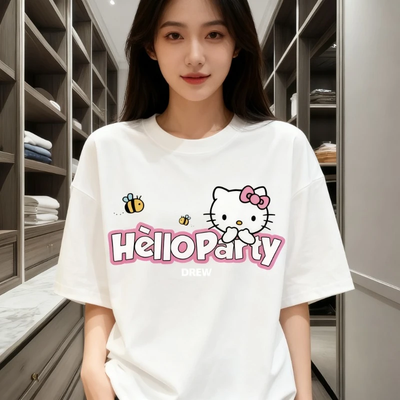 New Hello Kitty Women’s 100Cotton Tshirt Sanrio Kuromi Clothing kawaii Harajuku Y2k Fashion cute Streetwear Causalwear Tops Tee
New Hello Kitty Women’s 100Cotton Tshirt Sanrio Kuromi Clothing kawaii Harajuku Y2k Fashion cute Streetwear Causalwear Tops Tee