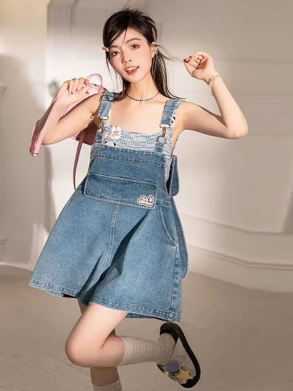 Slimming Denim Overalls Women's Summer Thin Large Size ort Pants Rabbit Ear Design Agel Faion plus Size Sister
Slimming Denim Overalls Women's Summer Thin Large Size ort Pants Rabbit Ear Design Agel Faion plus Size Sister