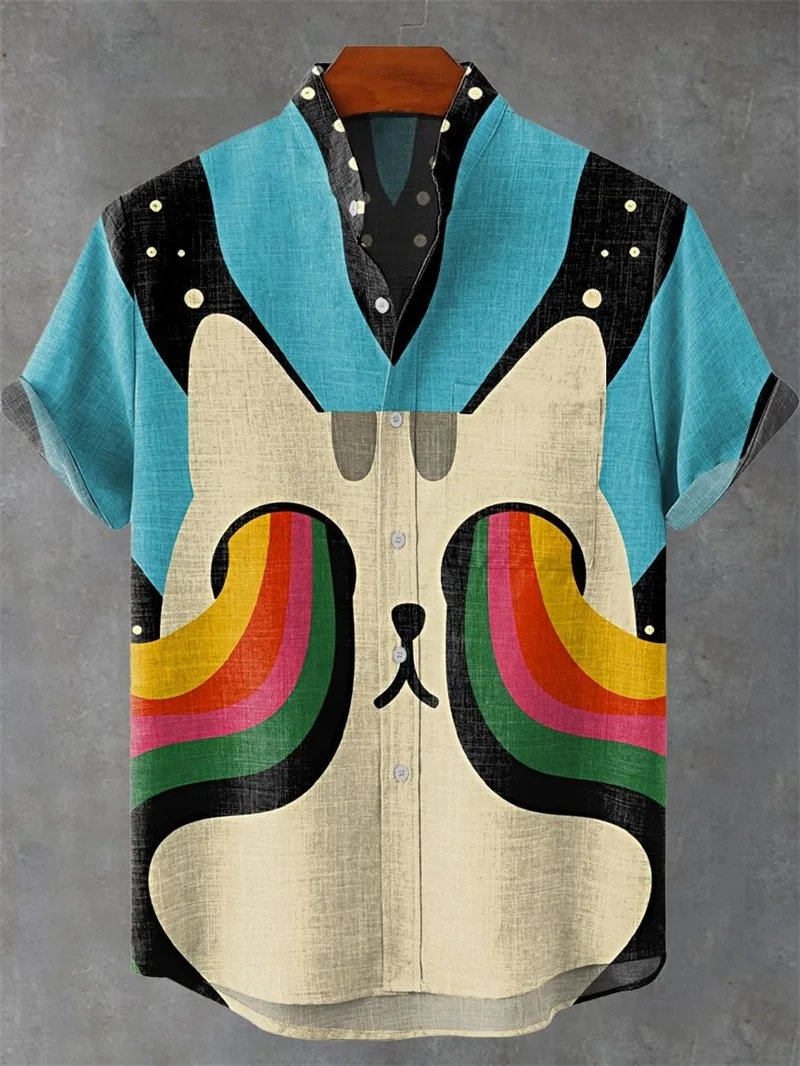 2025 Men's Summer Fashion Arts Art Bonito Cat Graphic Beach Shorts Full Print Short Sleeve Casual Hawaiian Aloha Shirts Clothes
2025 Men's Summer Fashion Arts Art Bonito Cat Graphic Beach Shorts Full Print Short Sleeve Casual Hawaiian Aloha Shirts Clothes