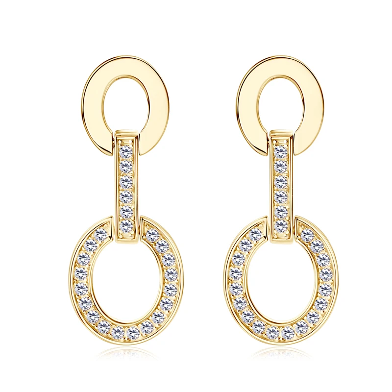 KUGG Real Moissanite Link Stud Earrings 925 Sterling Silver Drop Earring Stylish High Quality Jewelry Party Gift For Women Girls
KUGG Real Moissanite Link Stud Earrings 925 Sterling Silver Drop Earring Stylish High Quality Jewelry Party Gift For Women Girls