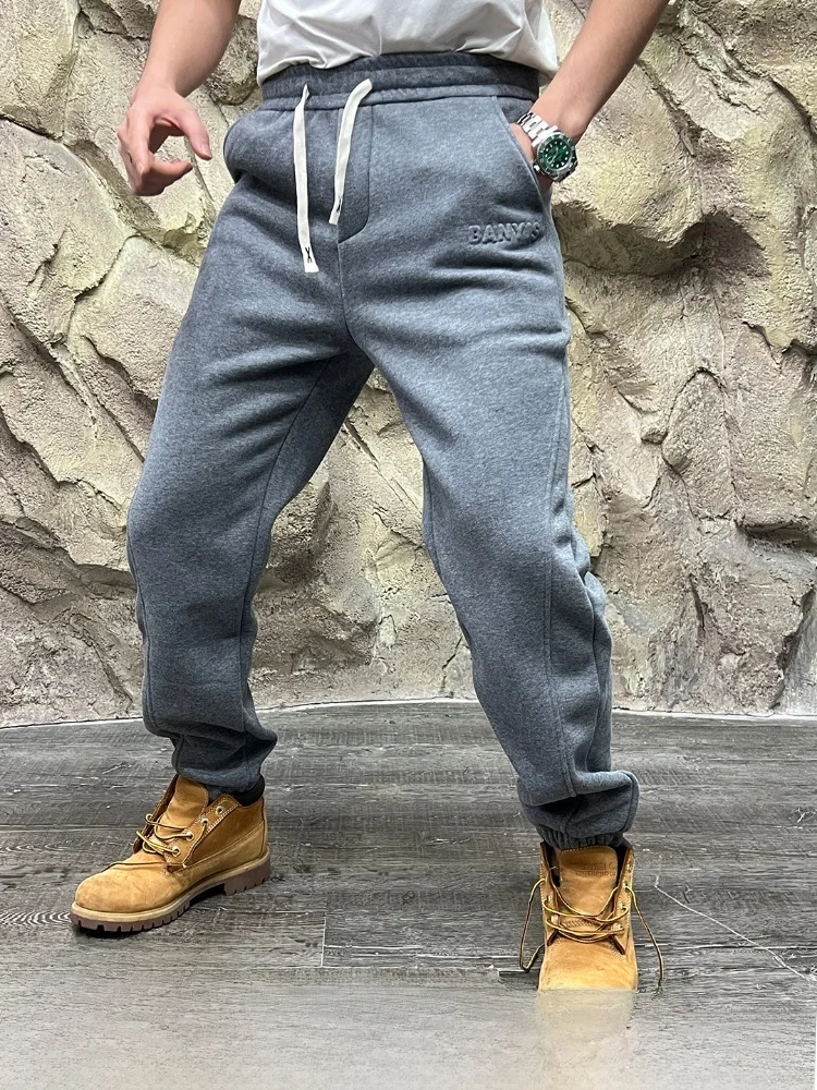 Warm Fce Lined Men's Thiened Sweatpants Autumn Winter New Arrival Casual Straight Leg Pants with ket Leisure Sle
Warm Fce Lined Men's Thiened Sweatpants Autumn Winter New Arrival Casual Straight Leg Pants with ket Leisure Sle