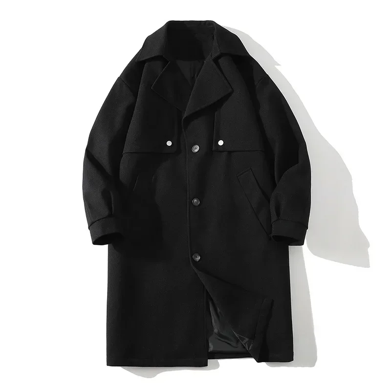 2023 Winter New Men's Mid Length Woolen Coat Men's British Style Men's Woolen Coat
2023 Winter New Men's Mid Length Woolen Coat Men's British Style Men's Woolen Coat