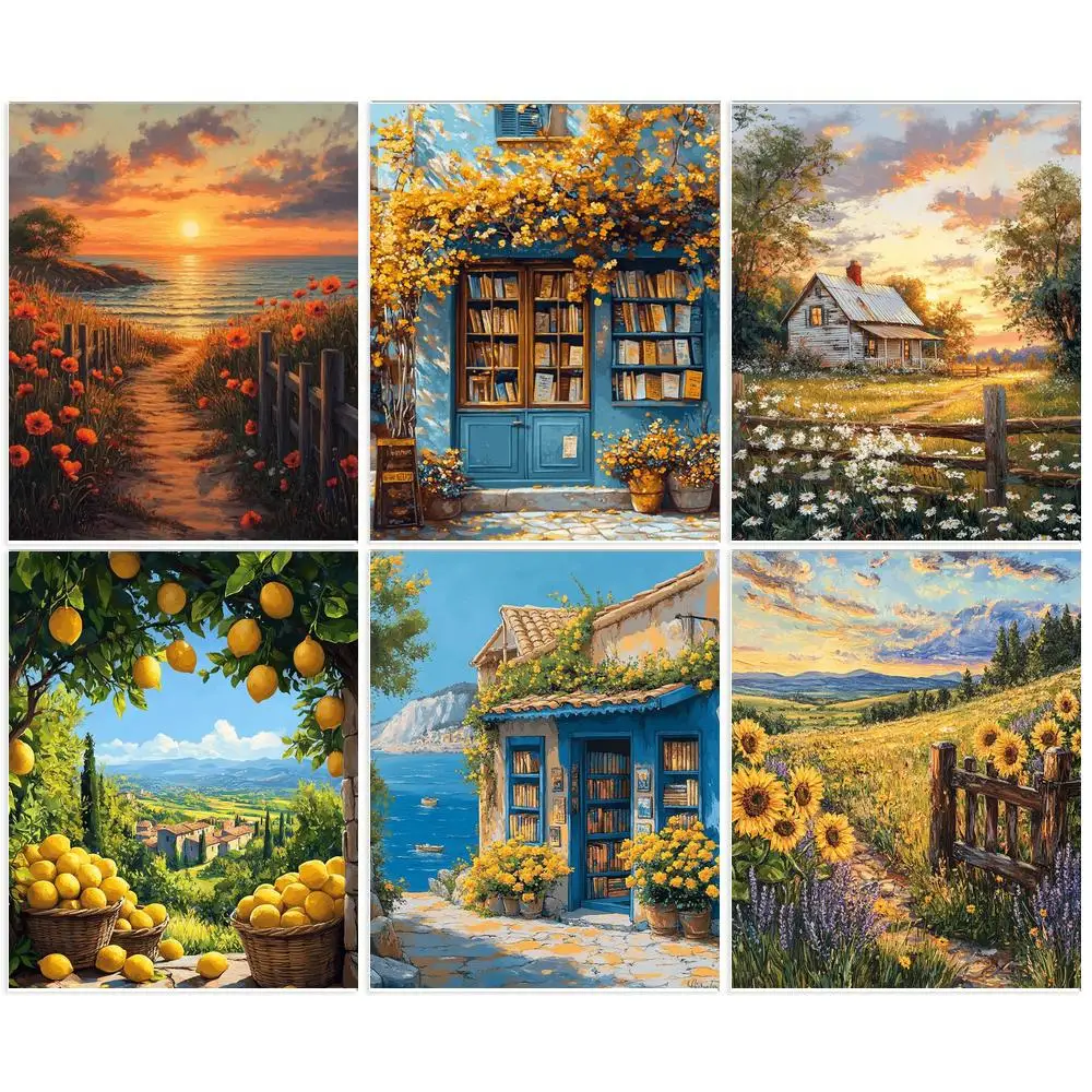 1pc frameless Pictures By Number Landscape Kits HandPainted Art Painting By Numbers countryside Drawing On Canvas DIY Gift Home
1pc frameless Pictures By Number Landscape Kits HandPainted Art Painting By Numbers countryside Drawing On Canvas DIY Gift Home
