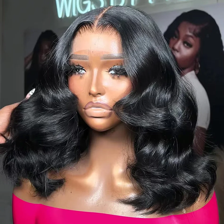 250 Density Short Bob 12 14 16 Inch 13x4 Lace Front Wig HD Transparent Human Hair 13x6 Body Wave Lace Frontal Wig Remy Brazilian
250 Density Short Bob 12 14 16 Inch 13x4 Lace Front Wig HD Transparent Human Hair 13x6 Body Wave Lace Frontal Wig Remy Brazilian