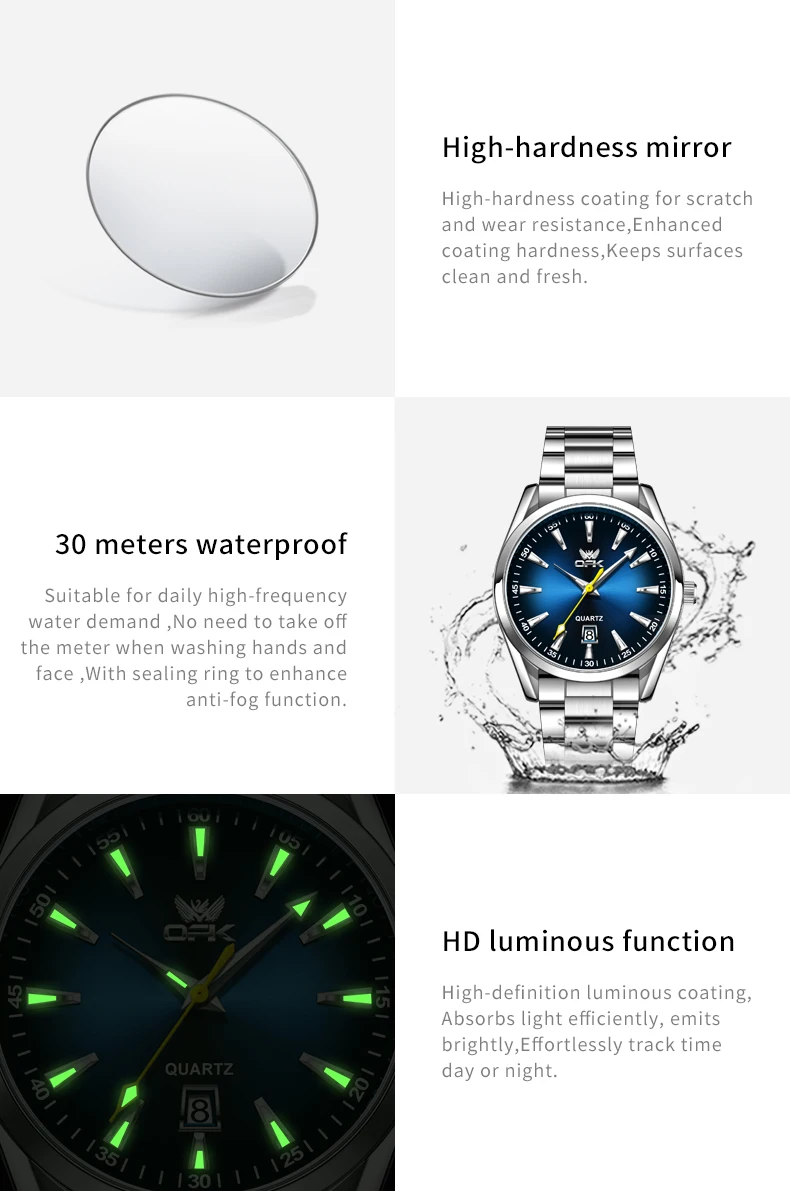 OPK brand cross-border hot selling business waterproof single calendar quartz watch men's watch 6088 OPK brand cross-border hot selling business waterproof single calendar quartz watch men's watch 6088