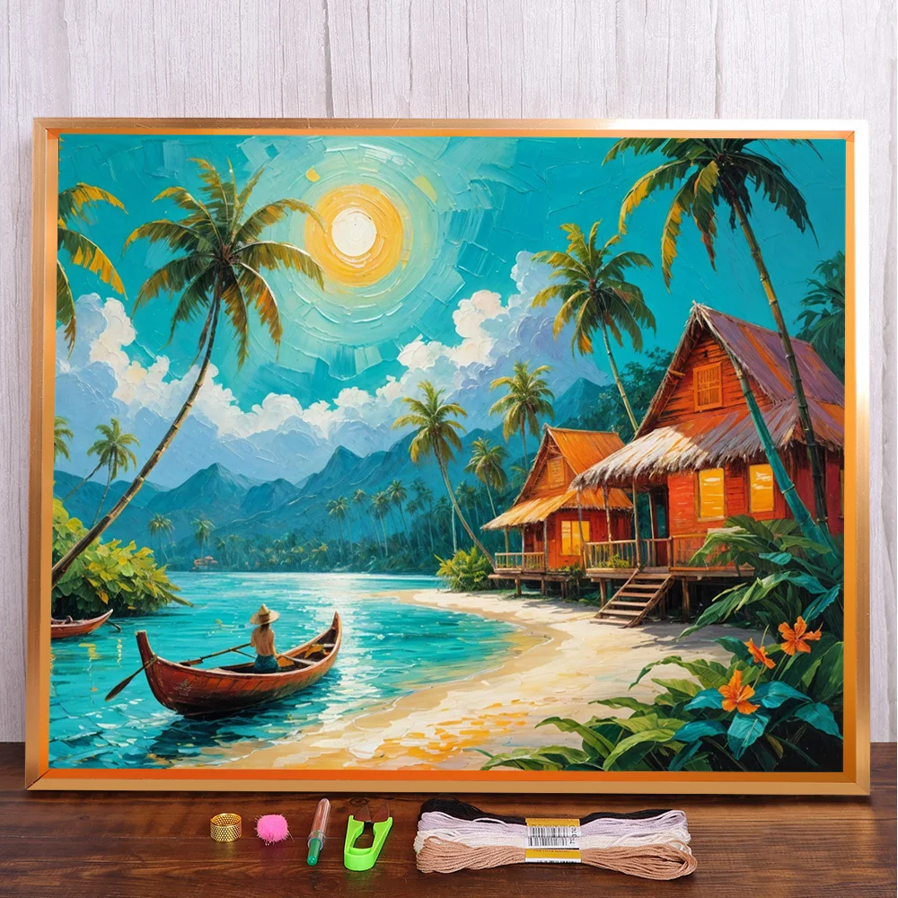 Landscape Seaside House Pre-Printed 11CT Cross Stitch Embroidery Set Craft Handicraft Painting Needlework Promotions Design Gift
Landscape Seaside House Pre-Printed 11CT Cross Stitch Embroidery Set Craft Handicraft Painting Needlework Promotions Design Gift