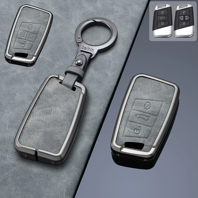Zinc Alloy + Leather Car Key Case Cover Fob for VW Volkseagen Passat B8 Magotan Skoda Superb A7 Kodiaq Seat Remote Protection
Zinc Alloy + Leather Car Key Case Cover Fob for VW Volkseagen Passat B8 Magotan Skoda Superb A7 Kodiaq Seat Remote Protection