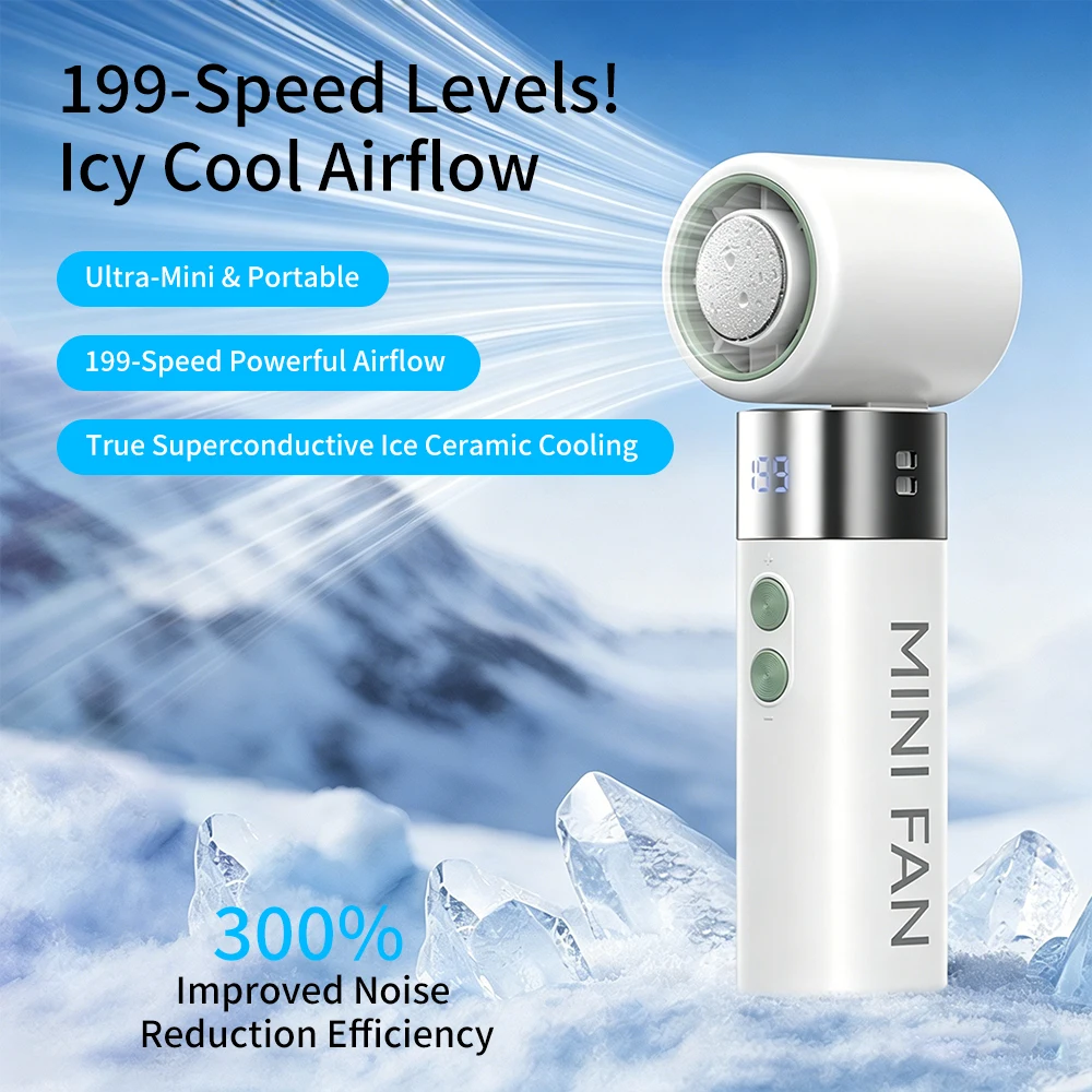 Outdoor Foldable Portable Handheld Fan Mini Cooling Rechargeable 3000mAh 199-level Free Control High Speed Turbo Fan
Outdoor Foldable Portable Handheld Fan Mini Cooling Rechargeable 3000mAh 199-level Free Control High Speed Turbo Fan