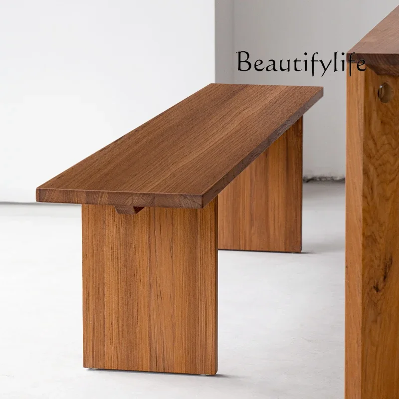 Nordic solid wood bedside stool household teak dining table bench simple modern long stool
Nordic solid wood bedside stool household teak dining table bench simple modern long stool