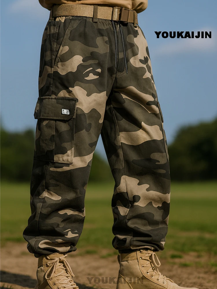 Men's Tactical Camouflage Overalls High-Quality Elastic Waist Drawstring Cargo Trousers Sports Training Casual Work Pants
Men's Tactical Camouflage Overalls High-Quality Elastic Waist Drawstring Cargo Trousers Sports Training Casual Work Pants