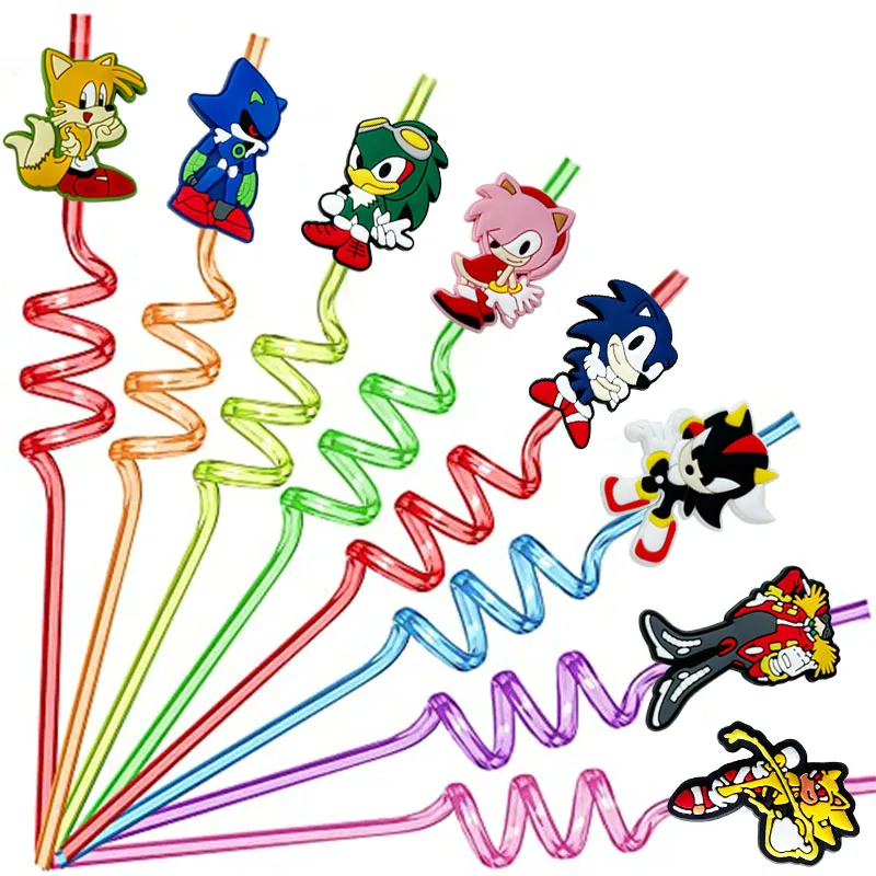 8/10PCS Cute Sonics Series PET Spiral Straw Cartoon Character Exquisite Creativity Food Grade Colored Straw Party Supplies
8/10PCS Cute Sonics Series PET Spiral Straw Cartoon Character Exquisite Creativity Food Grade Colored Straw Party Supplies