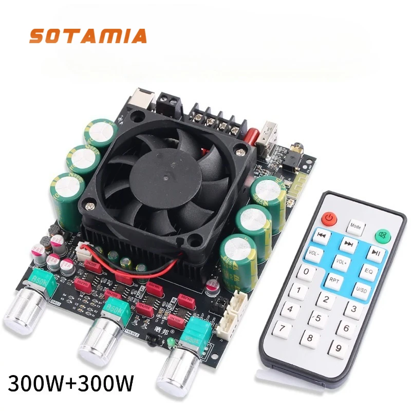 SOTAMIA 300Wx2 TPA3255 Bluetooth Power Amplifier Board 2.0 Stereo Audio Digital Amplificador Tweeter Bass Tone Adjustment
SOTAMIA 300Wx2 TPA3255 Bluetooth Power Amplifier Board 2.0 Stereo Audio Digital Amplificador Tweeter Bass Tone Adjustment